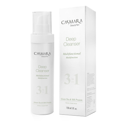 Casmara Deep Cleanser Multifunctional 3in1 Green Tea & Silk Protein — Detersione Casmara Deep Cleanser Multifunctional 3in1 Green Tea & Silk Protein — Detersione