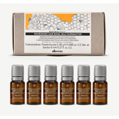 Davines NaturalTech Nourishing Hair Royal Jelly Superactive Mineralizing Scalp Treatment 6x8 ml|トリートメント Davines NaturalTech Nourishing Hair Royal Jelly Superactive Mineralizing Scalp Treatment 6x8 ml|トリートメント
