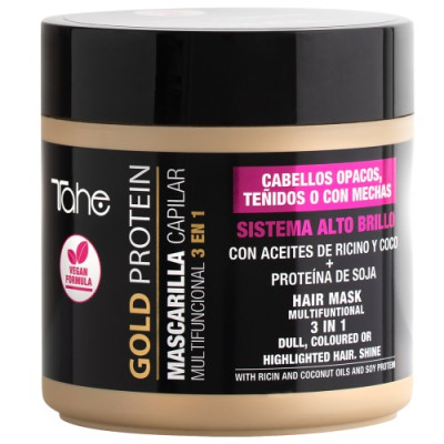 Tahe Gold Protein 3in1 Multifunctional Coloured Hair Mask 400ml Tahe Gold Protein 3in1 Multifunctional Coloured Hair Mask 400ml